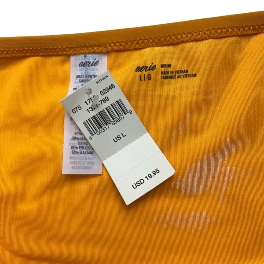 AERIE - Full Coverage Bikini Bottom in Yellow Size L -NWT